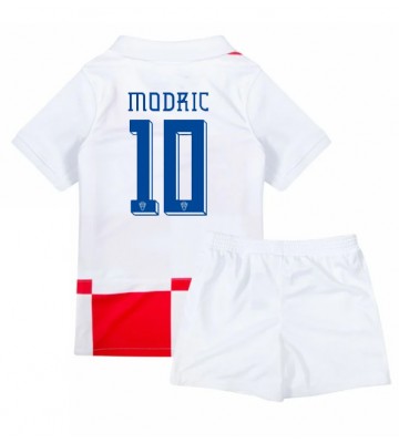 Croacia Luka Modric #10 Primera Equipación Niños Eurocopa 2024 Manga Corta (+ Pantalones cortos)